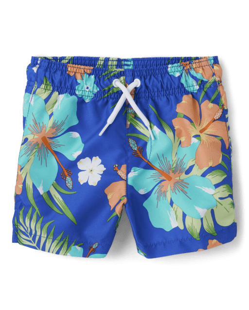 Baby And Toddler Boys Matching Family Tropical Swim Trunks