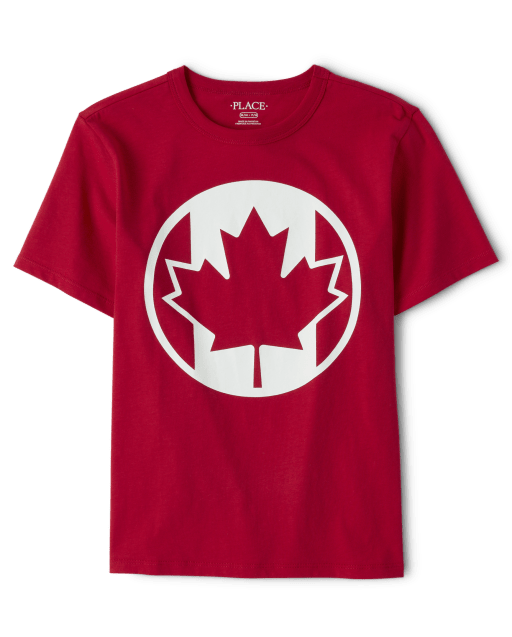 T-shirt graphique drapeau canadien pour garçons