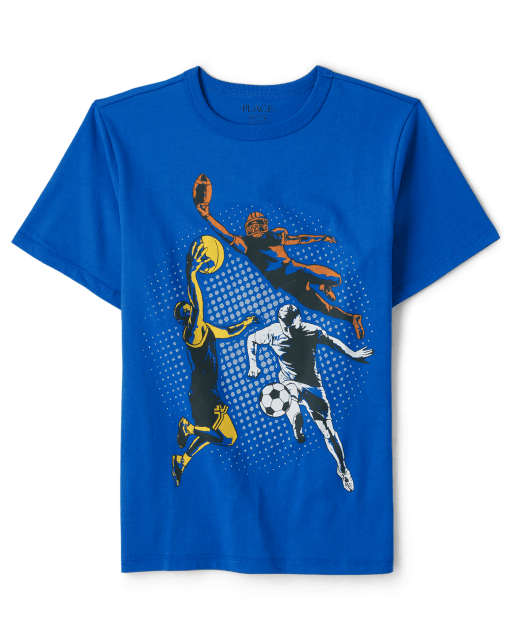 Boys Sports Player Graphic Tee