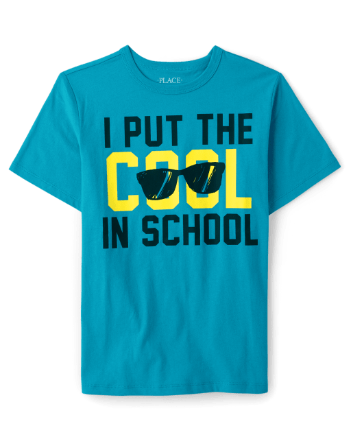Boys Cool In School Graphic Tee
