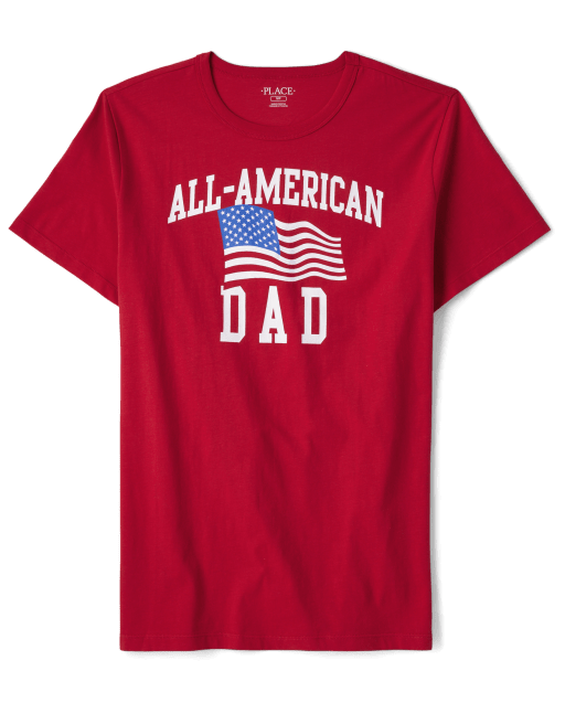 Camiseta con gráfico All-American Dad de la familia a juego para hombre
