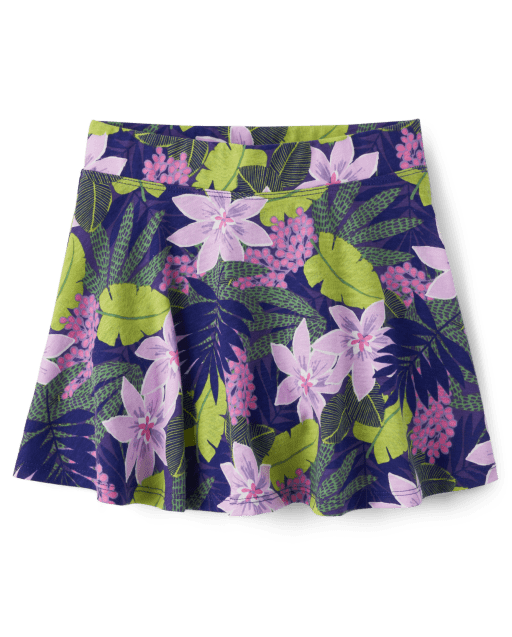 Falda pantalón estampada para niñas