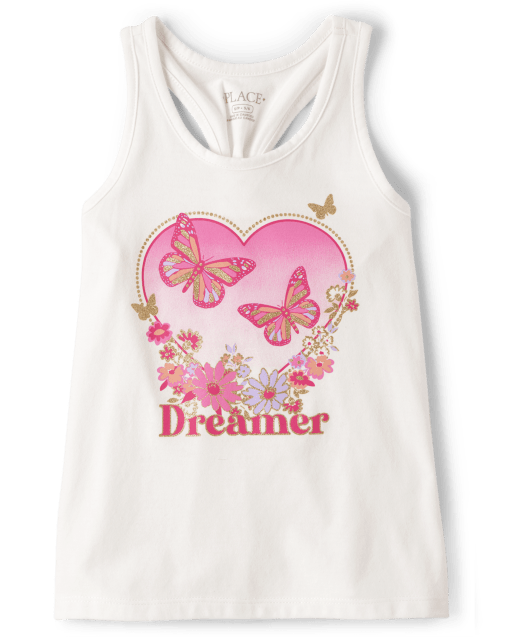 Camiseta sin mangas con estampado para niñas