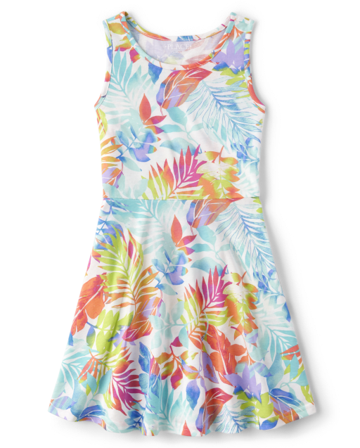 \Robe patineuse imprimée pour fille\