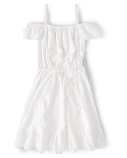 Womens Mommy And Me Eyelet Off Shoulder Dress