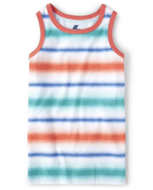 Camiseta sin mangas a rayas para niños