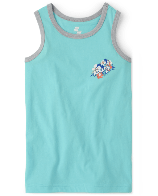 Camiseta sin mangas con bolsillo gráfico para niños