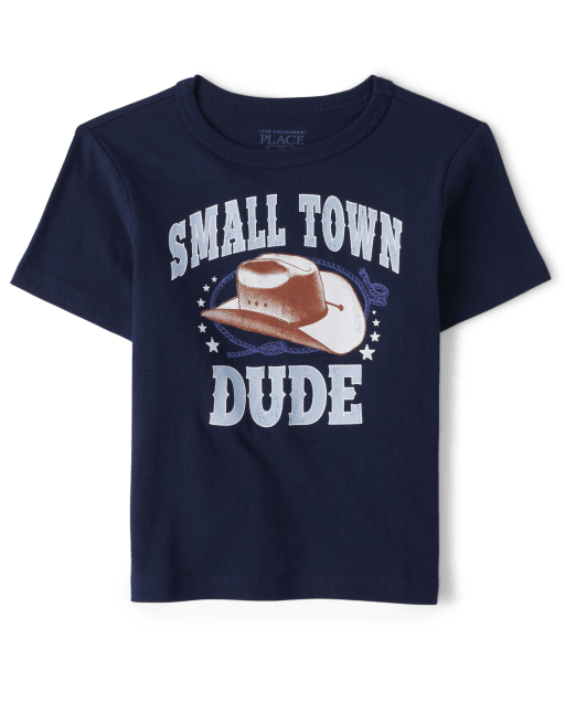 Camiseta estampada Small Town Dude para bebés y niños pequeños
