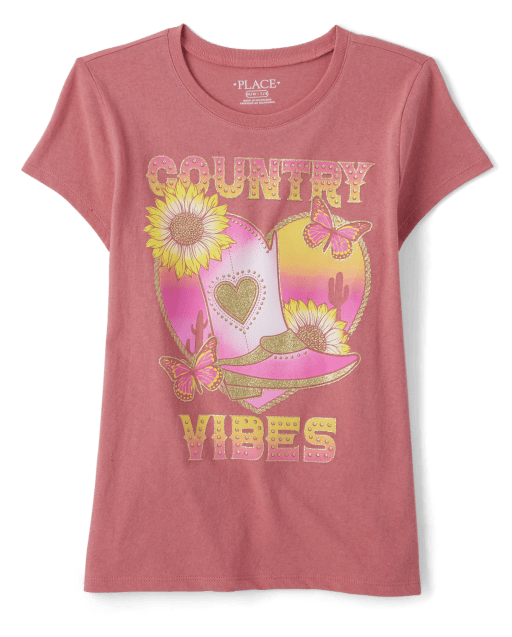 Girls Country Vibes Graphic Tee