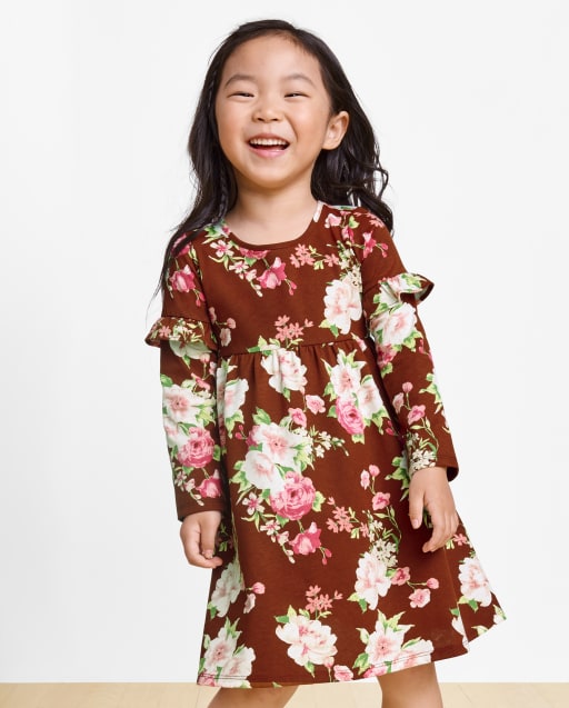 Baby And Toddler Girls Floral Babydoll Dress