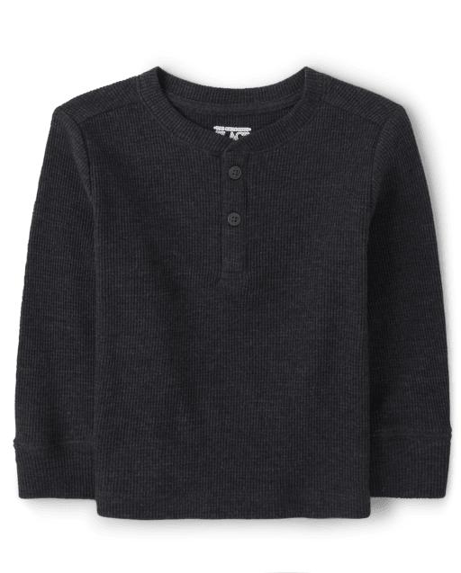 Camiseta térmica Henley para bebés y niños pequeños