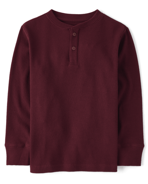 Camiseta térmica Henley para niño