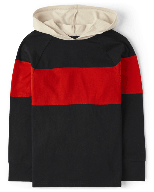 Boys Colorblock Hooded Top