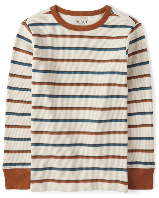 Boys Striped Thermal Top