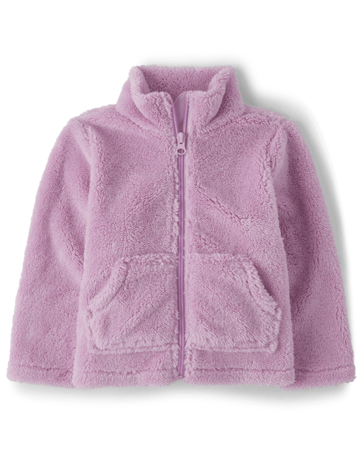 Toddler Girls Sherpa Zip-Up Jacket
