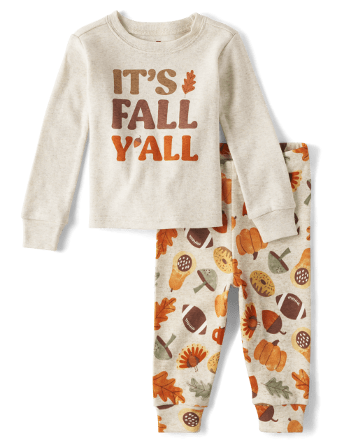 Unisex Baby And Toddler Matching Family It's Fall Y'all Snug Fit Cotton Pajamas