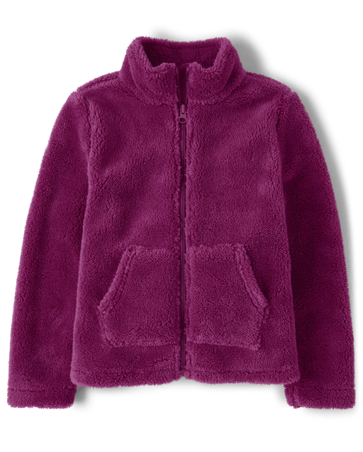Girls Sherpa Zip-Up Jacket