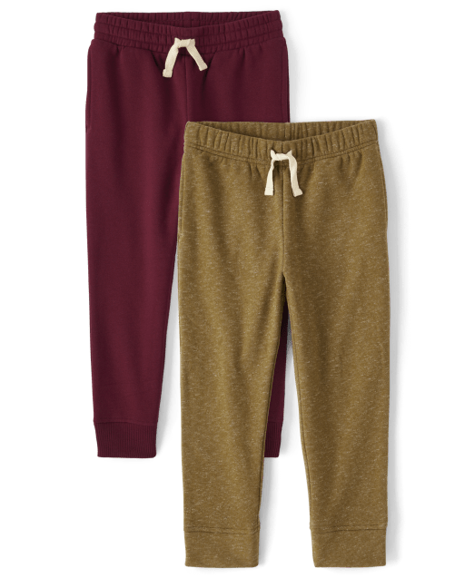Boys Fleece Jogger Pants 2-Pack