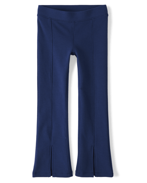 Girls Split Front Ponte Flare Leggings