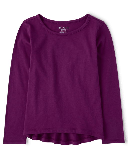 Camiseta alta y baja para niñas