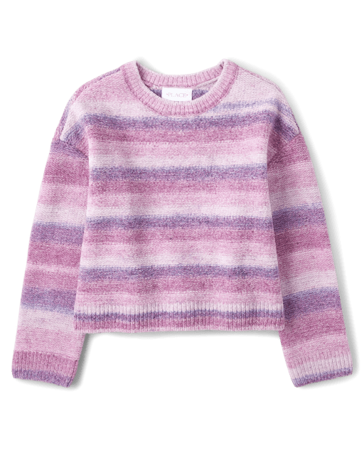 Girls Ombre Striped Sweater