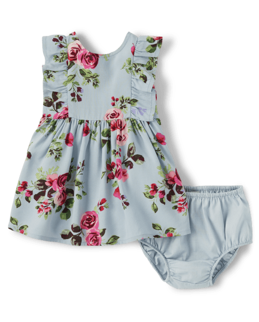 Baby Girls Mommy And Me Floral Flutter Dress