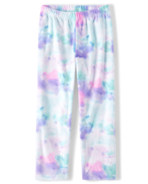 Girls Tie Dye Fleece Pajama Pants