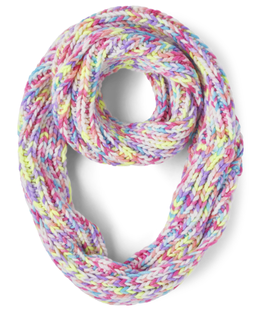 Écharpe arc-en-ciel Space Dye Infinity pour fille