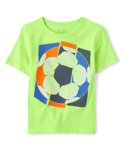 Camiseta estampada de fútbol para bebés y niños pequeños