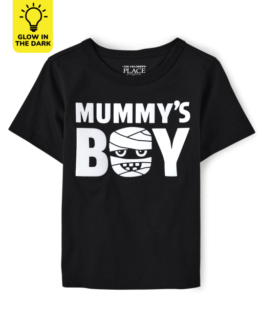 Camiseta con estampado de niño de mamá resplandeciente para bebés y niños pequeños