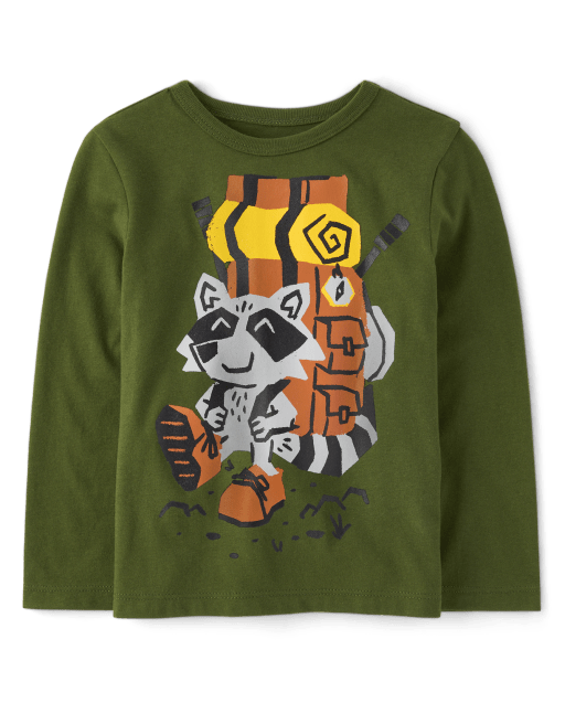 Baby And Toddler Boys Raccoon Graphic Tee