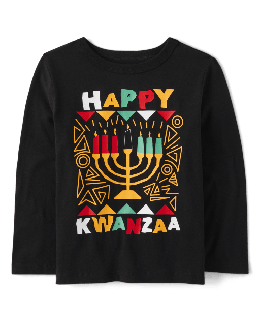 Camiseta gráfica unisex para bebés y niños pequeños Happy Kwanza