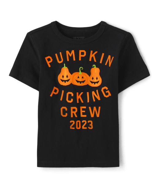 Unisex Baby And Toddler Matching Family Pumpkin Picking Crew Graphic Tee