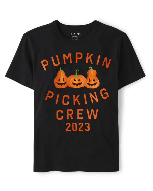 Unisex Kids Matching Family Pumpkin Picking Crew Graphic Tee