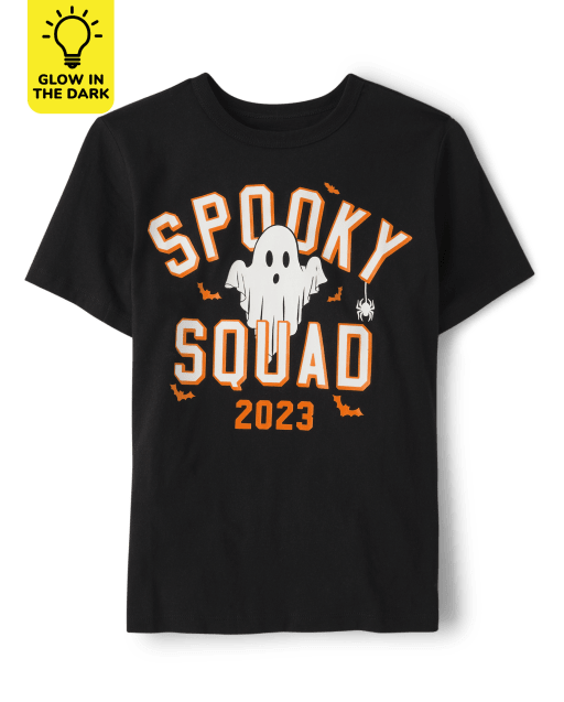 Camiseta gráfica unisex para niños Family Glow Spooky Squad a juego