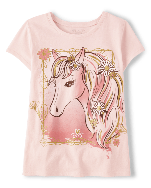 Girls Horse Graphic Tee