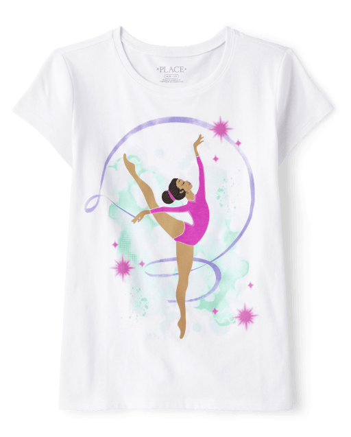 Girls Gymnastics Dancer Graphic Tee