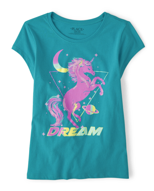 Camiseta con estampado de unicornio Dream para niñas