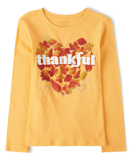 Camiseta gráfica de Thankful para niñas
