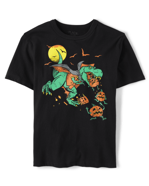 Boys Halloween Dino Graphic Tee
