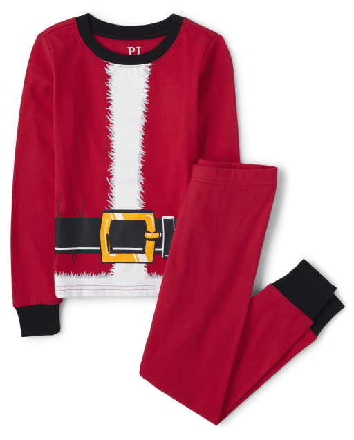 Kids Matching Family Santa Suit Snug Fit Cotton Pajamas