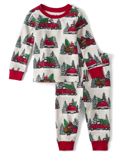 Unisex Baby And Toddler Matching Family Truck Snug Fit Cotton Pajamas