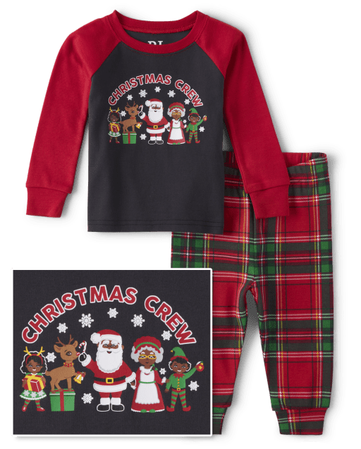 Unisex Baby And Toddler Matching Family Christmas Crew Snug Fit Cotton Pajamas