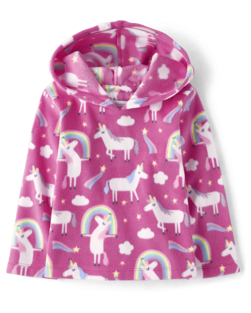 Toddler Girls Print Glacier Fleece Hoodie