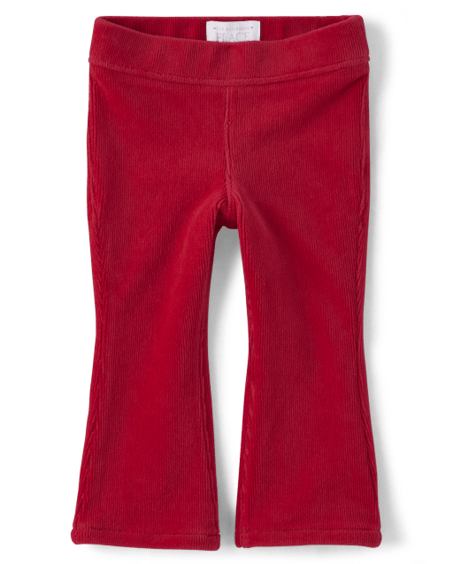 Baby And Toddler Girls Stretch Faux Corduroy Flare Leggings