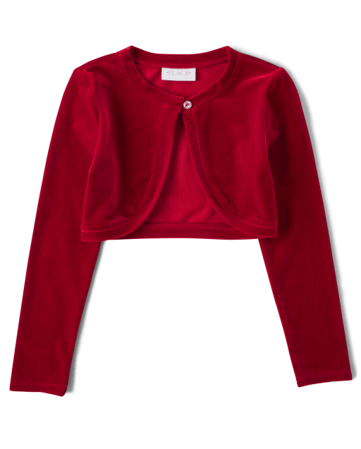 Girls Velour Shrug