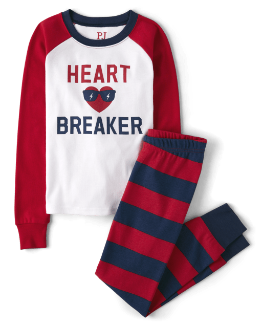 Boys Heart Breaker Snug Fit Cotton Pajamas