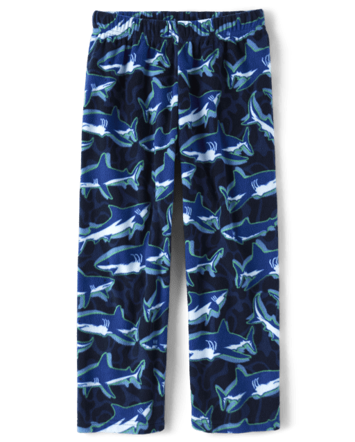 Pantalones de pijama de polar para niños Shark