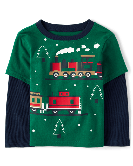 Baby And Toddler Boys Train 2 In 1 Top