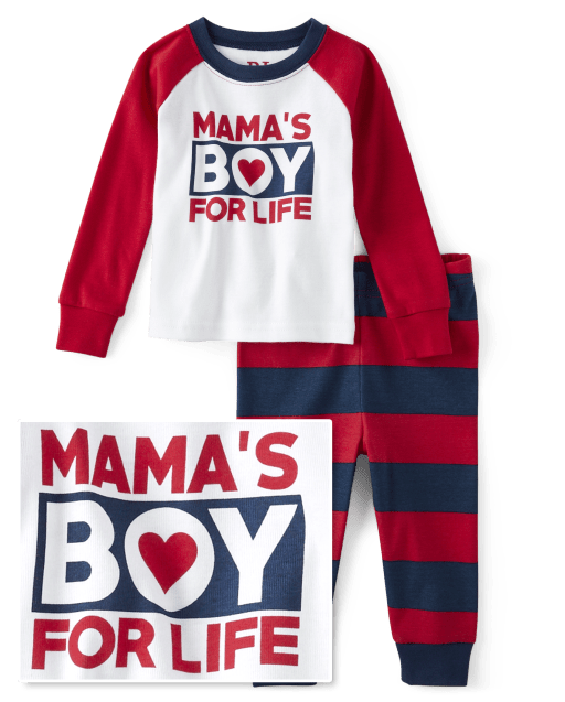 Baby And Toddler Boys Mama's Boy Snug Fit Cotton Pajamas